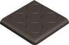 Antislip Double Round Edge 2Br Relief Charcoal Ant 10x10 (100x100)