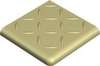 Antislip Double Round Edge 2Br Relief Ivory Ivo 10x10 (100x100)