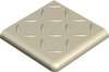 Antislip Double Round Edge 2Br Relief White Bau 10x10 (100x100)