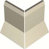 Winckelmans Метлахская плитка Sit-On Skirting Angle External Par White Bau (Компл.) 10x10