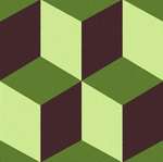 Trompe L'oeil 3 (Green Aus., Brown, Pistache) 15x15 (150x150)