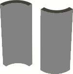 Winckelmans Метлахская плитка Swimming Pool Angle Internal Grey Gru 3.2x10