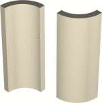 Winckelmans Метлахская плитка Swimming Pool Angle Internal White Bau 3.2x10