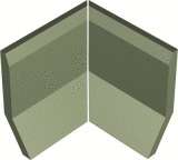 Winckelmans Метлахская плитка Sit-On Skirting Angle Internal Par Pale Green Vep (Компл.) 10x10