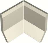 Winckelmans Метлахская плитка Sit-On Skirting Angle Internal Par Super White Bas (Компл.) 10x10