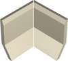 Sit-On Skirting Angle Internal Par White Bau (Компл.) 10x10 (100x100)