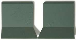 Winckelmans Метлахская плитка Sit-On Skirting Angle External Dark Green Vef (Компл.) 10x10