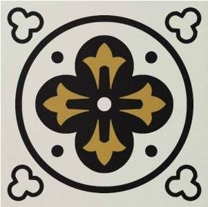 Winckelmans Метлахская плитка Enc03 Remi 02 (Bas Noi Jau) 10x10