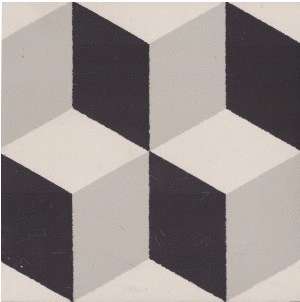 Winckelmans Метлахская плитка Decor Trompe L'oeil 05 (Bau, Per, Noi) 15x15