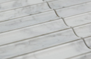 Pixmosaic Венеция PIX341 Bianco Carrara, Concave матовая 30х151 305х318х12 фото-3