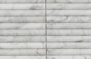 Pixmosaic Венеция PIX342 Bianco Carrara, Convex матовая 20х151 300х305х12 фото-2